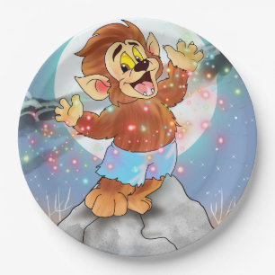Assiettes En Carton Dix petits monstres : Willie the Wolf Paper Plate
