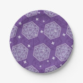Assiettes En Carton DnD Party Dungeons & Dragons D20 Dice (Devant)