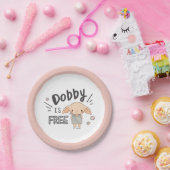 Assiettes En Carton Dobby est libre (Fête)