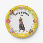 Assiettes En Carton Doberman Doberman Birthday Party Plaque papier (Devant)