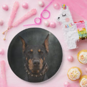 Assiettes En Carton Doberman Pinscher (Fête)