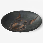 Assiettes En Carton Doberman Pinscher (Angle)