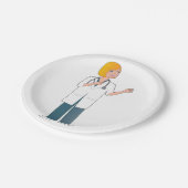 Assiettes En Carton Docteur féminin (Angle)