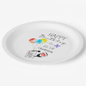 Assiettes En Carton Docteur Joyeux Ballons d'anniversaire à plat Anniv (Angle)