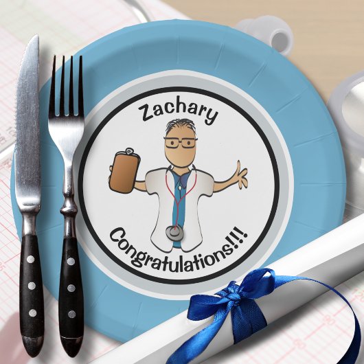 Assiettes En Carton Docteur Médicale Homme Médecin pour Lui Diplôme