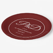 Assiettes En Carton Doctorat Burgundy Graduation Party (Angle)