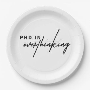 Assiettes En Carton Doctorat en réflexion - Suranalyser tout
