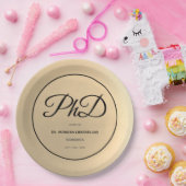 Assiettes En Carton Doctorat Gold Black Graduation Party (Fête)