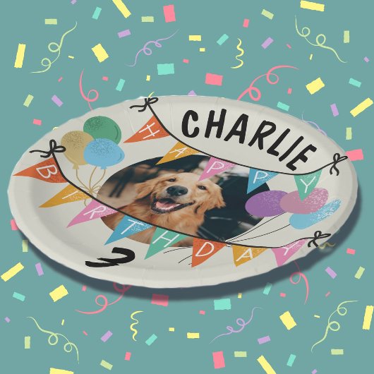Assiettes En Carton Dogs fête anniversaire chiot décorations