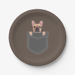 Assiettes En Carton Dogs Lovers   French Bulldog In My Pocket