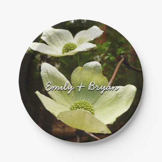 Assiettes En Carton Dogwoods et séquoias dans le parc national Yosemit (Devant)