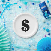 Assiettes En Carton Dollar | Alphabet de gabarit simple (Fête)