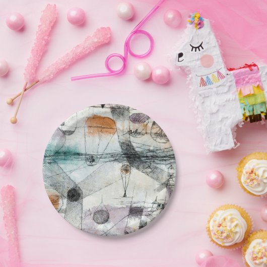 Assiettes En Carton Domaine d'Air Paul Klee Expressionniste Abstrait (Fête)