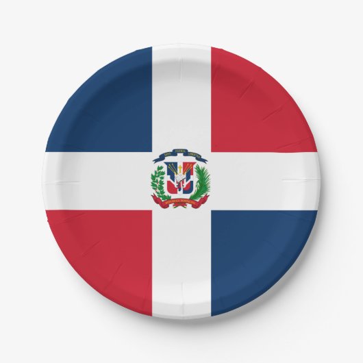 Assiettes En Carton Dominican Republic flag Paper Plate (Devant)