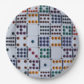 Assiettes En Carton Dominos Numéros Jeu (Devant)
