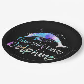 Assiettes En Carton don amant dauphin cette fille aime les dauphins (Angle)