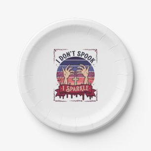 Assiettes En Carton Don Spook Sparkle Mains de Zombie Halloween Sang_1