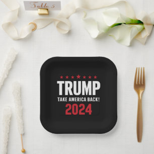 Assiettes En Carton Donald Trump 2024 redonne l'élection américaine