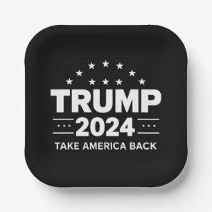 Assiettes En Carton Donald Trump 2024 redonne l'élection américaine
