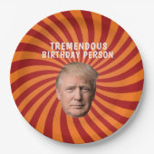 ASSIETTES EN CARTON DONALD TRUMP FUNNY ANNIVERSAIRE PLAQUES DE PAPIER (Devant)