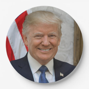 Assiettes En Carton Donald Trump Président américain Maison Blanche MA
