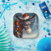 Assiettes En Carton Donkey de Noël 2 (Fête)