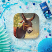 Assiettes En Carton Donkey de Noël 4 (Fête)