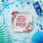 Assiettes En Carton Donne-Nous Ce Jour Notre Plaque Quotidienne De Pap (Fête)