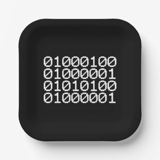 ASSIETTES EN CARTON DONNÉES BINAIRES (Recto)