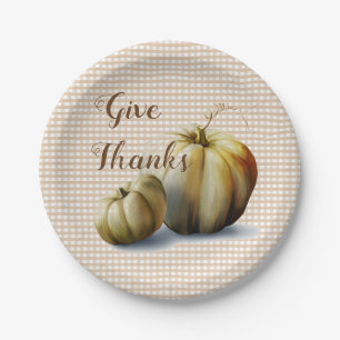 Assiettes En Carton "Donnez le thanksgiving d'automne à de mercis" le