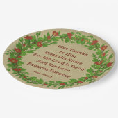 Assiettes En Carton Donnez Merci Bénis Son Nom Lord est Bon - Large 9" (Angle)