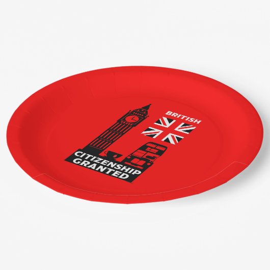 Assiettes En Carton Dons de citoyenneté britannique (Angle)