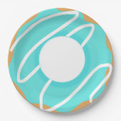 Assiettes En Carton Donut bleu (Devant)