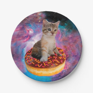 Assiettes En Carton Donut Cat