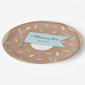 ASSIETTES EN CARTON DONUT CHOCOLAT (Angle)