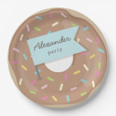 ASSIETTES EN CARTON DONUT CHOCOLAT (Devant)