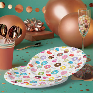 Assiettes En Carton Donut et Cupcakes