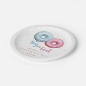 Assiettes En Carton Donut Genre Révéler Garçon Ou Fille Fête (Angle)