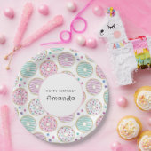 Assiettes En Carton Donut Motif mignon coloré Anniversaire (Fête)