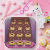 Assiettes En Carton Donuts Danser Whimsical Doughnut Caractères (Fête)