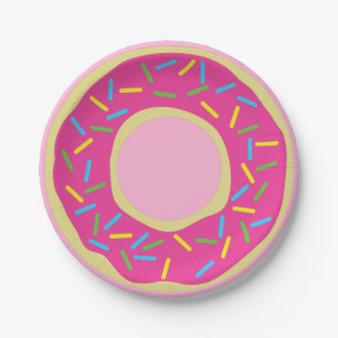 Assiettes En Carton Donuts Doughnut colorée1er Anniversaire Thème de f