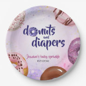 Assiettes En Carton Donuts et Diapeurs Bébé Sprinkle Douche (Devant)