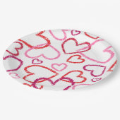 Assiettes En Carton Doodles Coeur tendance 01 (Angle)