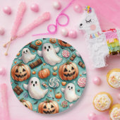 Assiettes En Carton Doodles d'Halloween (Fête)