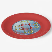 Assiettes En Carton Doodling sur le symbole des Bliss pacifiques (Angle)