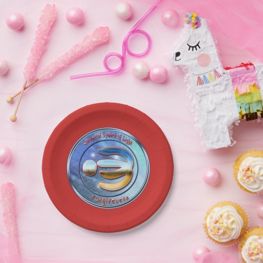 Assiettes En Carton Doodling sur le symbole du pardon (Fête)