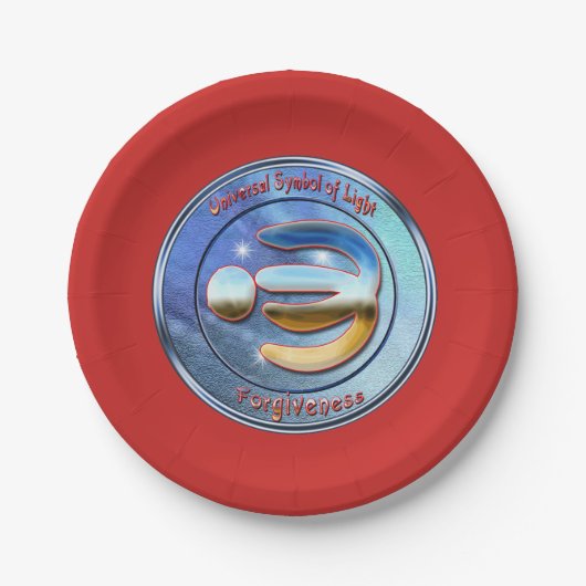 Assiettes En Carton Doodling sur le symbole du pardon (Devant)