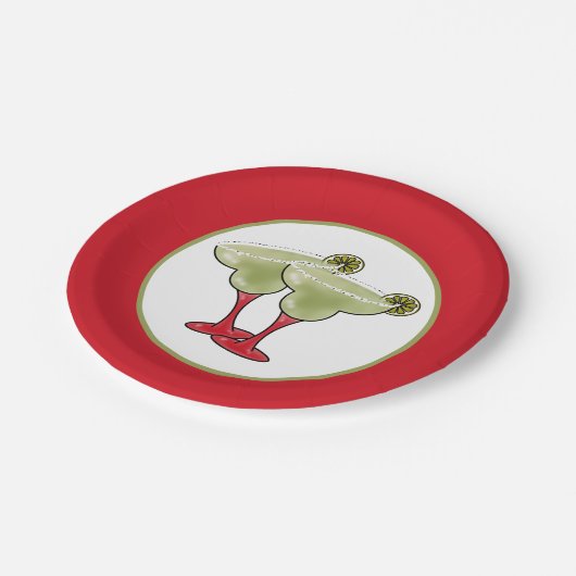 Assiettes En Carton Dos Margaritas (Angle)