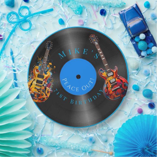 Assiettes En Carton Dossier des guitares électriques psychédéliques d' (Fête)