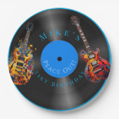 Assiettes En Carton Dossier des guitares électriques psychédéliques d' (Devant)